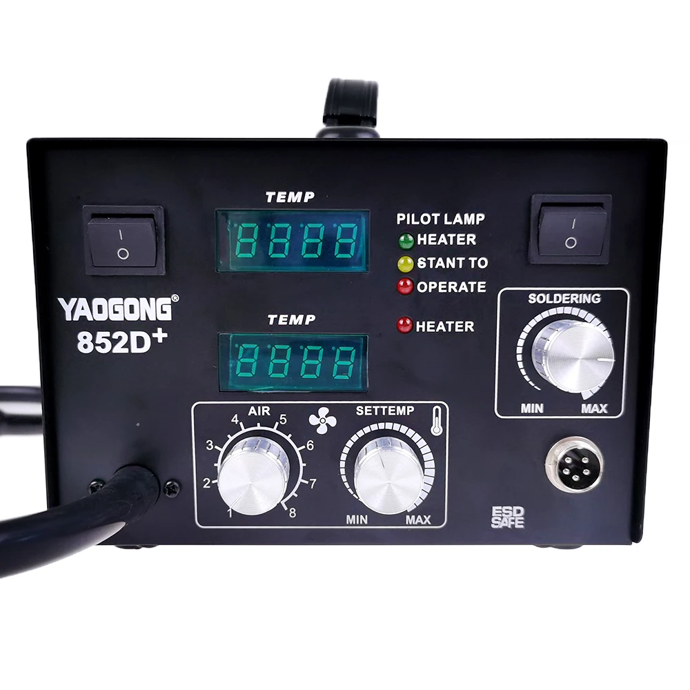 Паяльная станция BGA Air Pump тип Yaogong 852D + двойной цифровой дисплей регулируемая