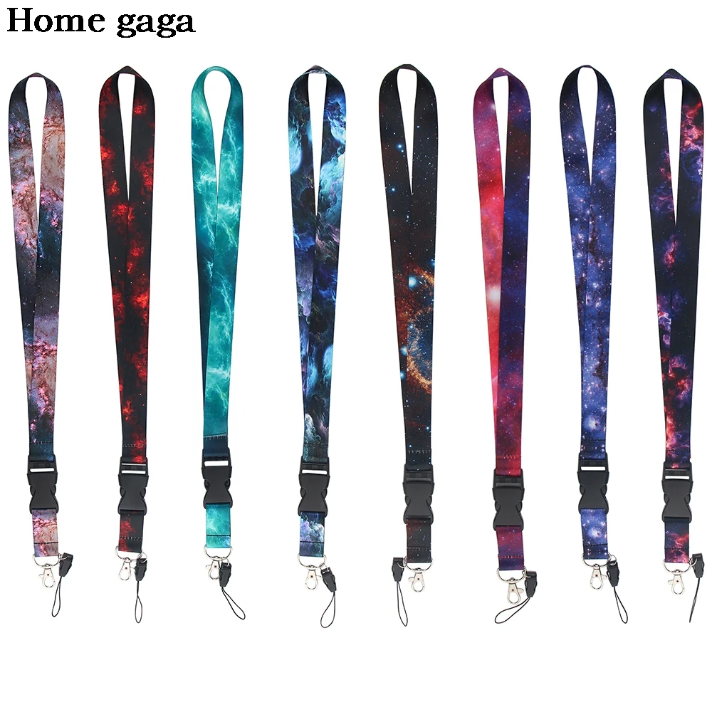 

DB291 Starry Sky Neck Strap Lanyard for Key ID Card Gym Phone Straps USB Badge Holder DIY Neck Strap Hang Rope Lariat lanyard