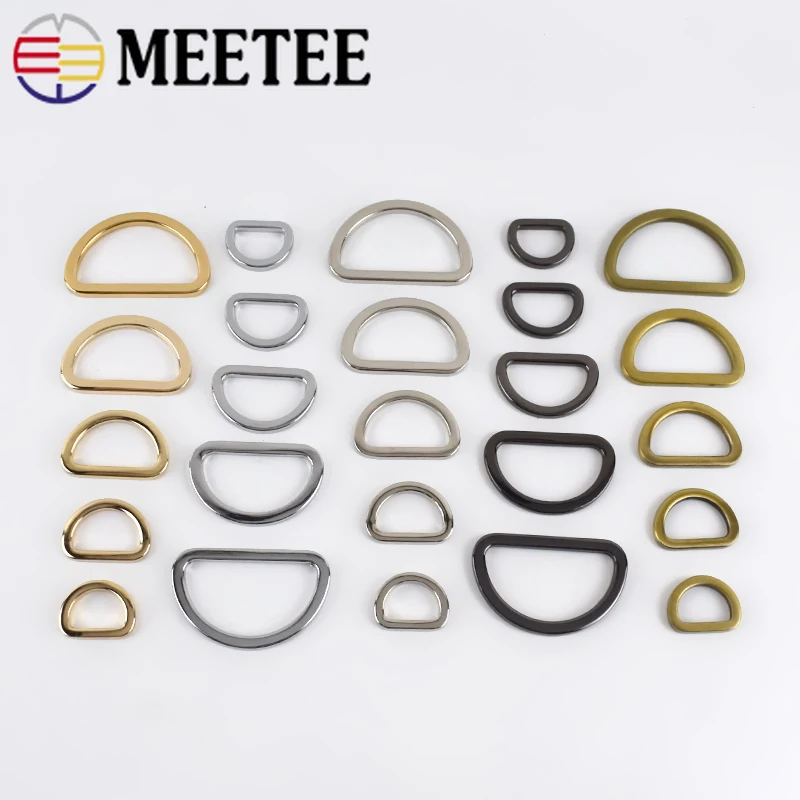 

30pcs D Ring Metal for Bag Buckle Strap Clasp Connector Handbag Webbing Snap Hooks DIY Leather Craft Sewing Accessories