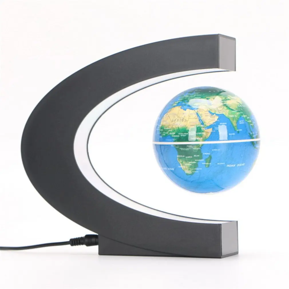 Светодиодная карта мира магнитная левитация Плавающий глобус светильник для