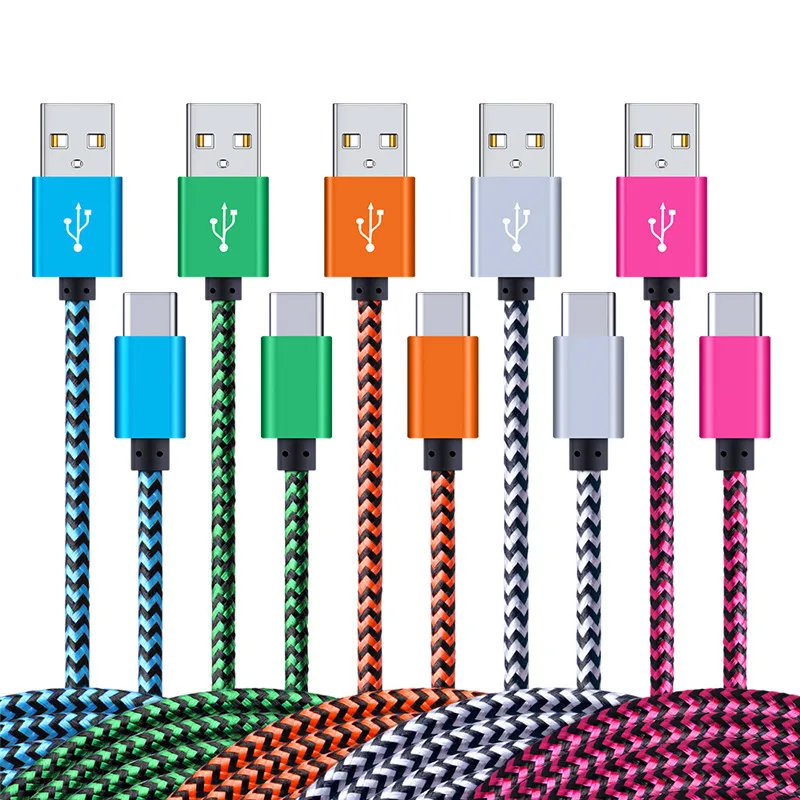 Нейлон Тип usb c кабель для быстрой зарядки адаптер короткие Зарядное устройство
