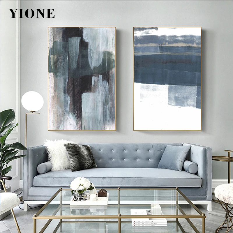 

Abstract Graffiti Canvas Painting Custom Modern Nordic Blue Pink Wall Art Picture for Living Room Home Decor Posters and Prints