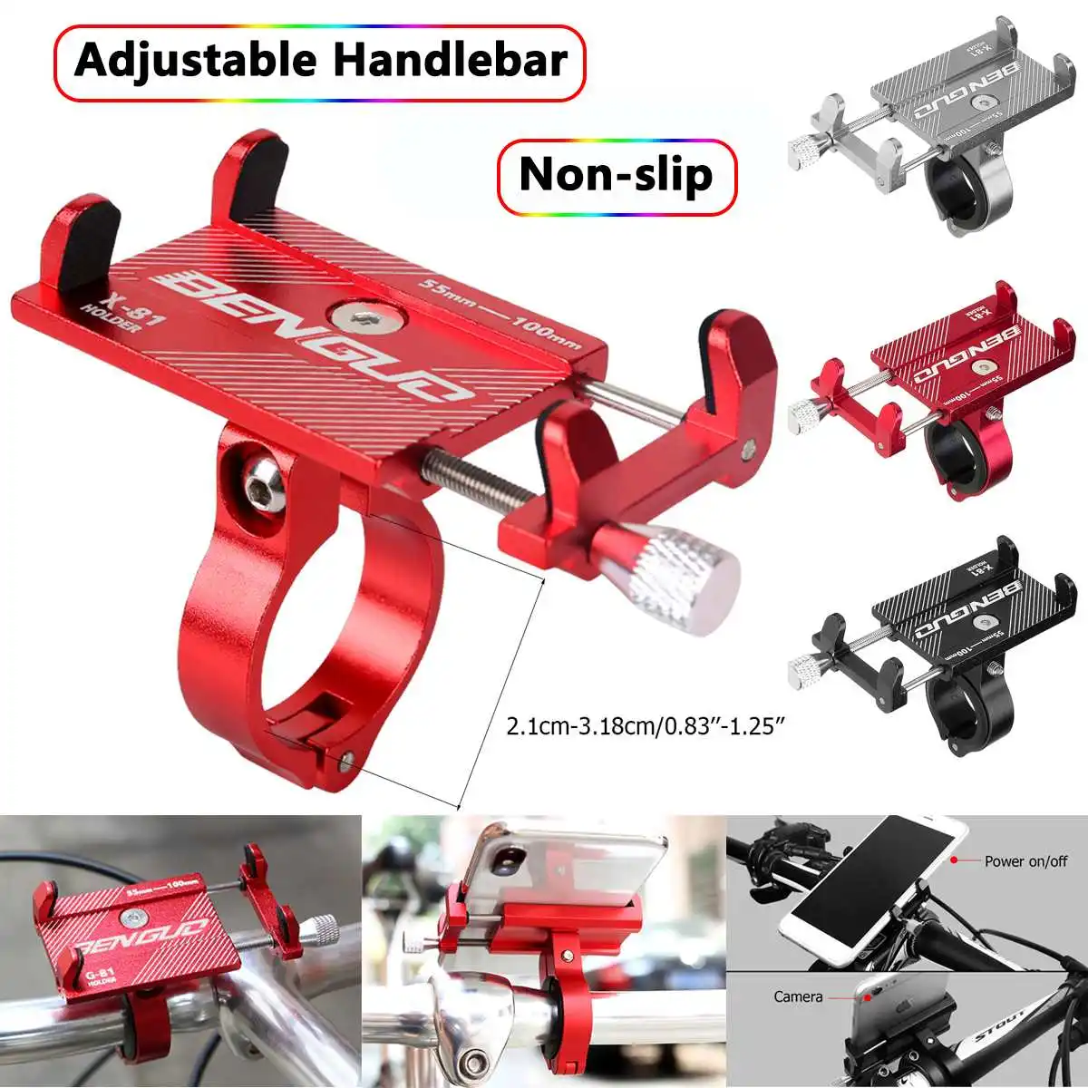 Алюминиевый держатель для телефона велосипеда с клипсой 2 2-6 дюймового смартфона
