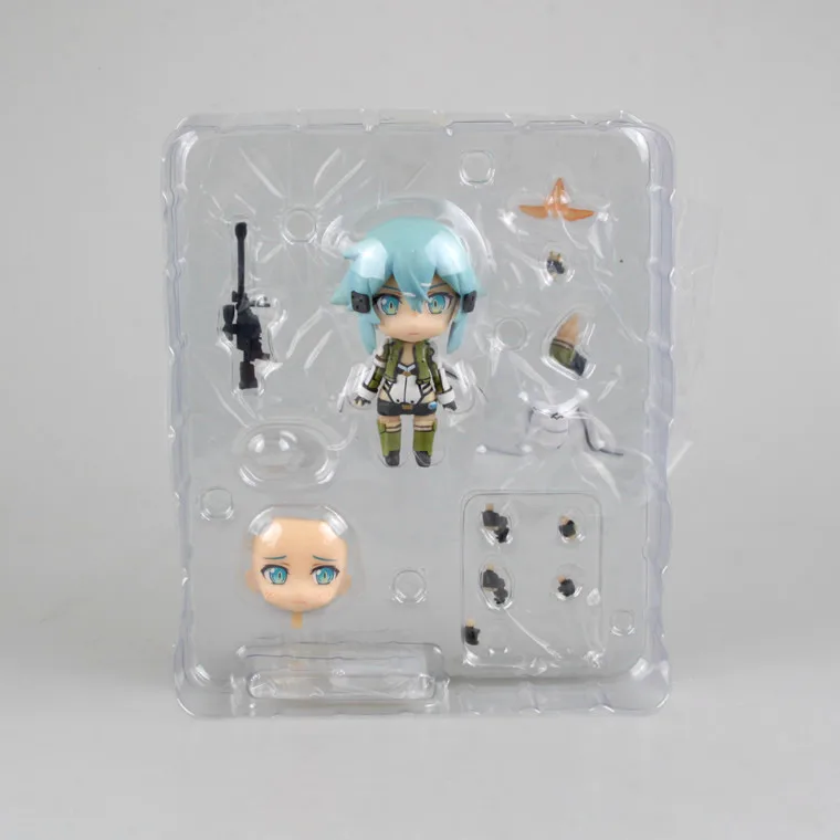 Новая Аниме Фигурка Sword Art Online II SAO 452 # Asada Shino Sinon Q Ver ПВХ 9 см модель лица сменная
