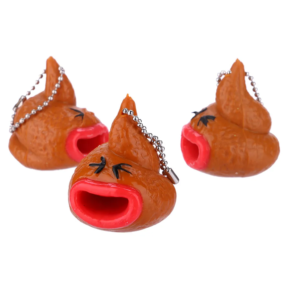 

Poo Emoticon Toys Keychains Out Tongues Novelty Fun Little Tricky Prank Funny Appease Interesting Children Companion