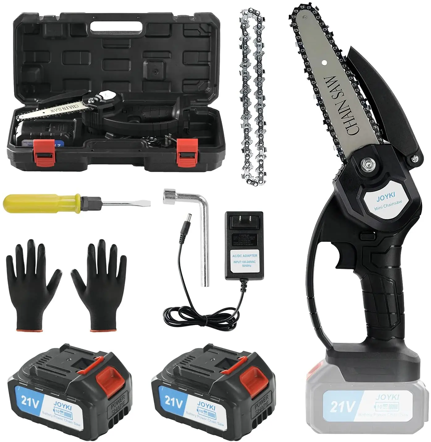 

Мини-бензопила-Мини-бензопила беспроводная, 6-дюймовая легкая портативная электрическая пила, портативная фотопила