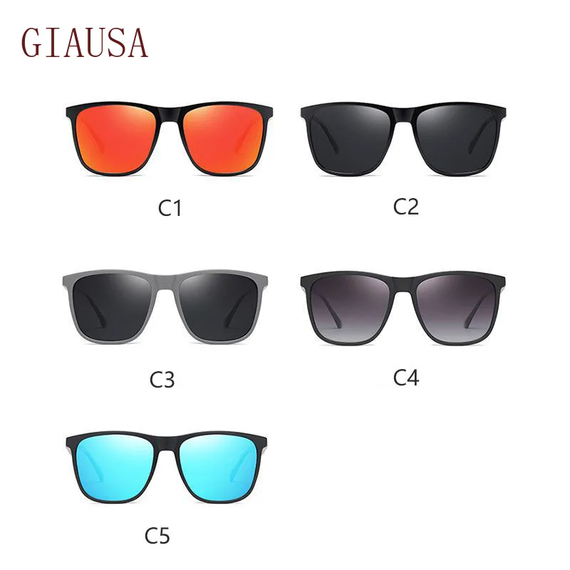 

GIAUSA 2021 new men's box Sunglasses aluminum magnesium Spring Fashion Sunglasses Polarized Sunglasses
