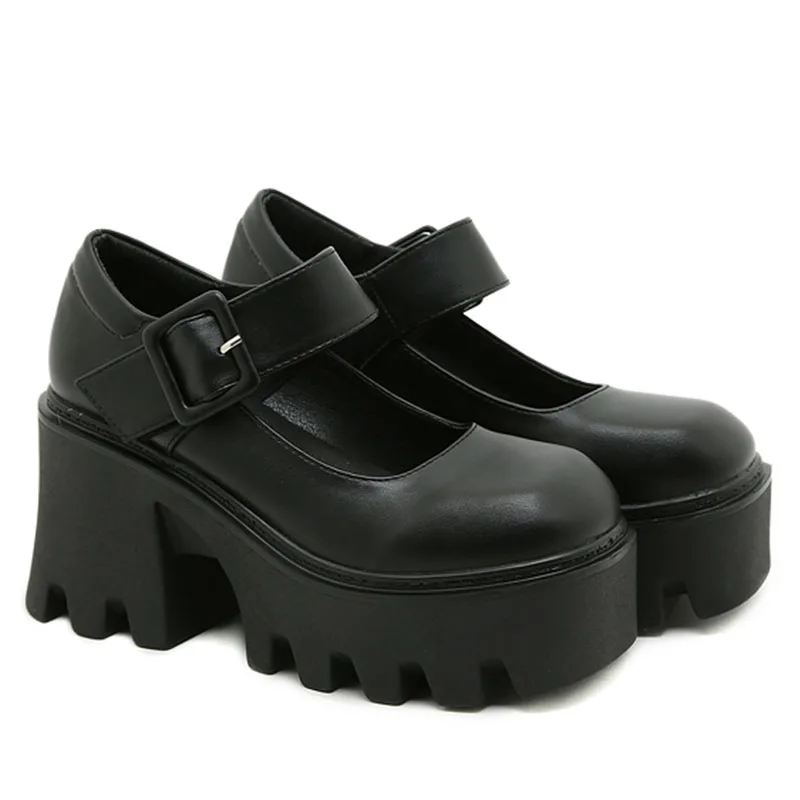 Туфли женские на резиновой подошве винтажная мягкая обувь в японском стиле Стиле