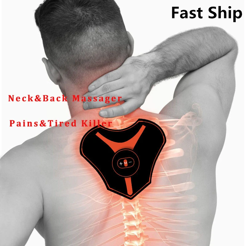 Мини массажер для спины и шеи EMS уход за здоровьем Tens Machine Shiatsu шейный