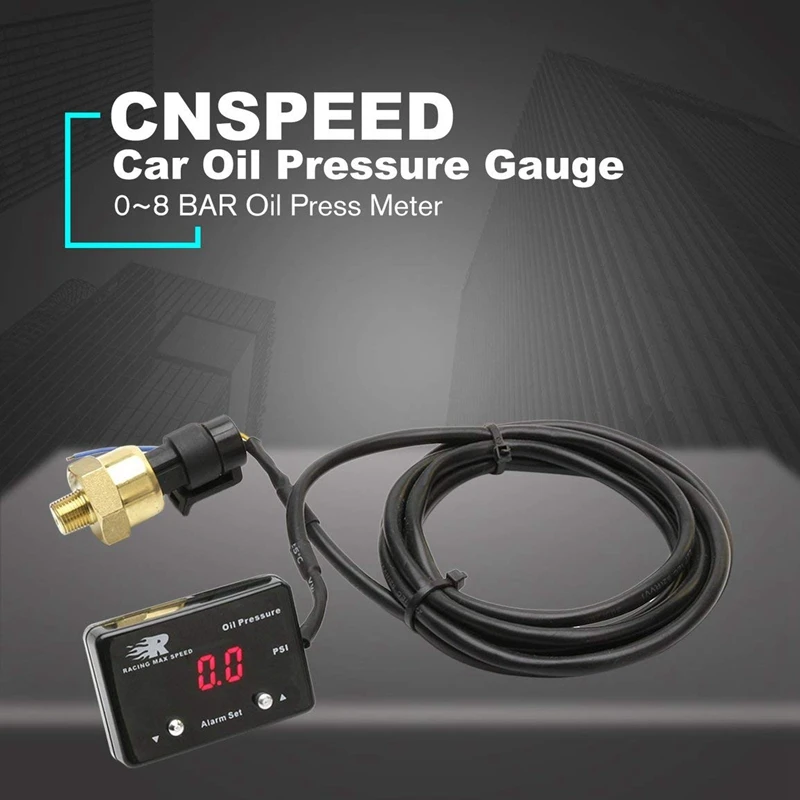 Автомобильный манометр давления масла 0-8 Бар Авто Цифровой-дизельный