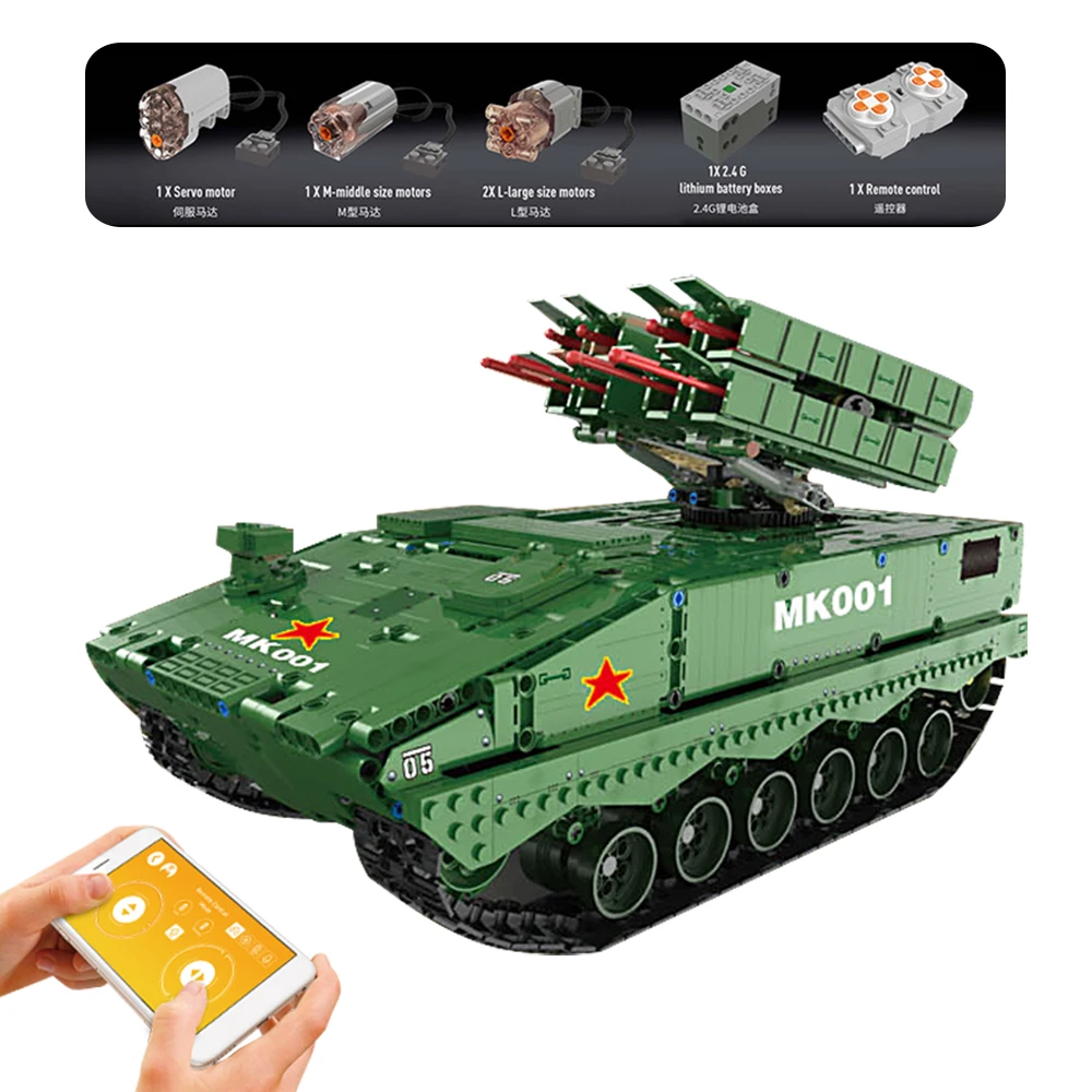 

Mould King Military Toys The HJ-10 Anti-Tank Missile Model Compatible High-Tech Building Blocks Bricks Assembled Birthday Gifts