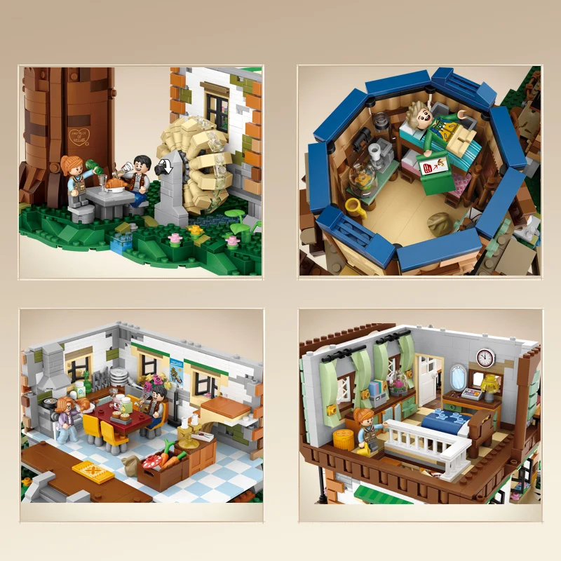 

4761pcs Forest Tree House Model Building Blocks with Figures DIY Assembly Small Particle Bricks Toys for Children Christmas Gift