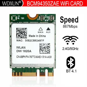 Broadcom BCM94350ZAE BCM94350 DW1820A 802.11AC 867 Мбитс NGFF M.2 Bluetooth 4,1 Беспроводной карты Dual Band сети Wi-Fi 2,4G 5G