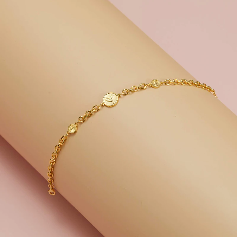 

925Sterling Silver Raindrop Sapling Sun Bracelet 18k Gold Plated Nature Plant Bangle For Women Teen Girls Birthday Fine Jewelry