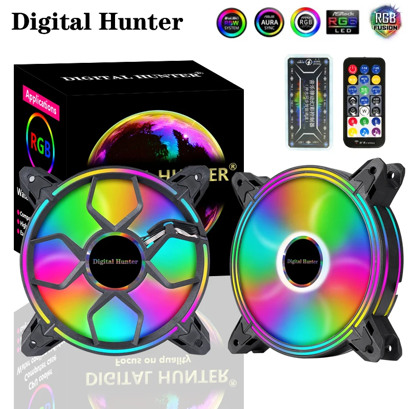 120 мм чехол для ПК вентилятор охлаждения кулер 6 контактов регулируемый RGB