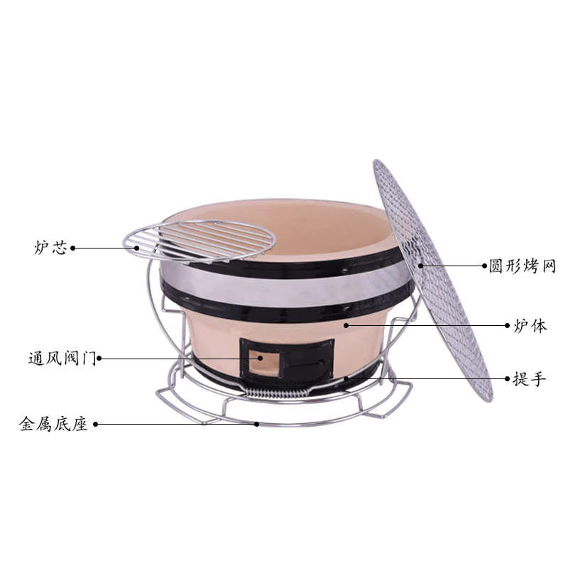 Billig Japanischen Ton Ofen Haushalt Keramik Handmadebarbecue Holzkohle Ofen Picknick Outdoor Indoor Alten Carbon Herd Platz Mini BBQ Grill