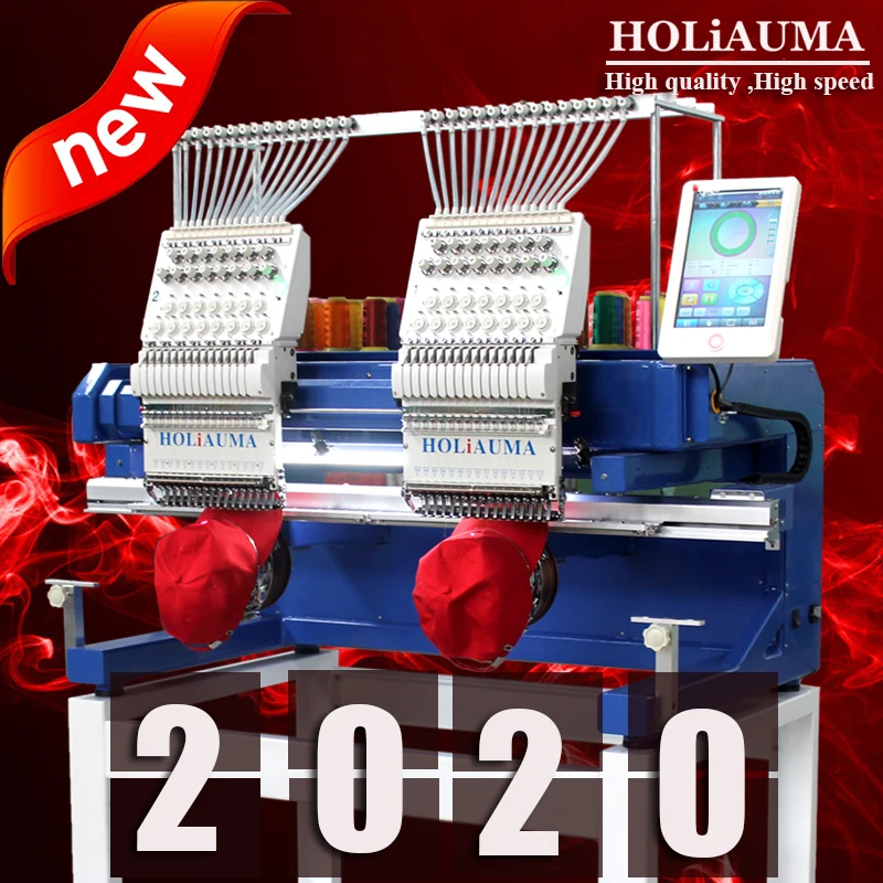 Автоматическая компьютерная вышивальная машина с 2 головками высокоточная новая