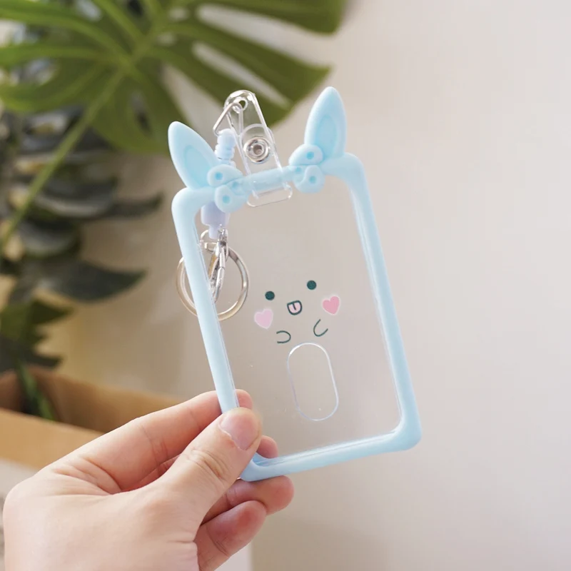 Прозрачный силиконовый держатель для карт выдвижной женский Чехол чехол