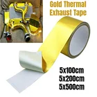 Золотая Автомобильная теплоизоляционная лента, воздухозаборник, тепловая фотопленка, отражающий тепловой барьер, самоклеящийся двигатель, универсальный