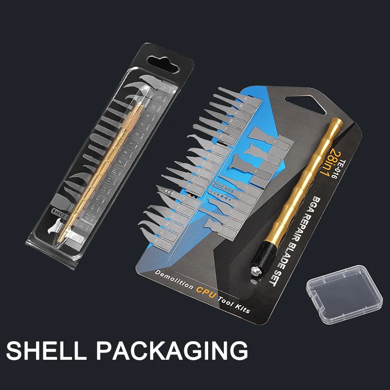 

28 in 1 Blade Set Mobile Phone CPU NAND CHIP IC Glue Remove BGA Maintenance Knife thin Blade for iPhone Repair Tool