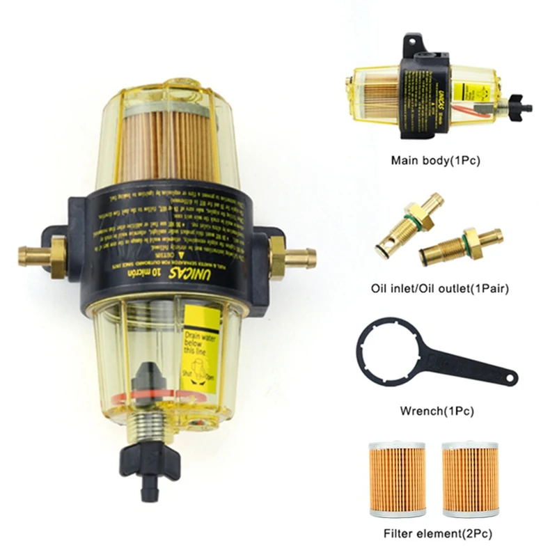 

UF-10K Fuel Filter Fuel-Water Separator Assembly with Wrench Fuel Filter Elements for Yamaha Mercury Outboard Engine