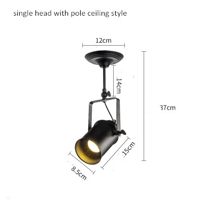 single head ceiling Современный светодиодный светильник, алюминиевый потолочный рельсовый светильник, точечный рельсовый Точечный светильник, магазин одежды, Домашний Светильник, светильники luminiare - Испускаемый цвет: single head ceiling