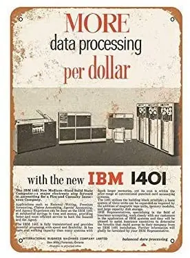 

1401 Room Sized Computer Retro Vintage Tin Metal Sign