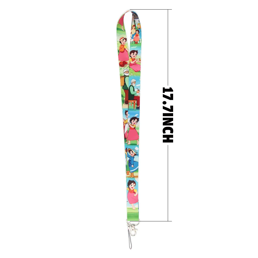 

30pcs Heidi,a Girl of the Alps Lanyard Badge ID Mobile Phone Rope Key Lanyard Neck Straps Accessories webbings ribbons