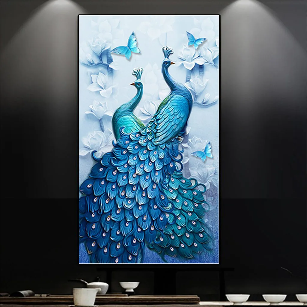 

Алмазная вышивка «Павлин», картина из страз «сделай сам» с полным напылением, 5D домашний декор