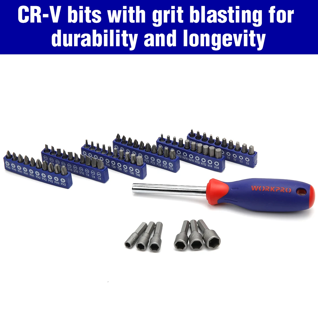 WORKPRO 100 шт. набор инструментов для домашнего ремонта многобитных прецизионных
