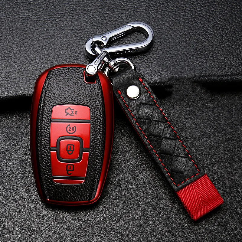 

Car Remote Key Cover Case Holder Shell For Lincoln MKC MKZ MKX 2017 2018 2019 Navigator Nautilus Key Fob Accessories Keychain