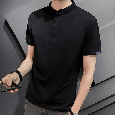 

Summer men's business casual short sleeve t-shirt 7621