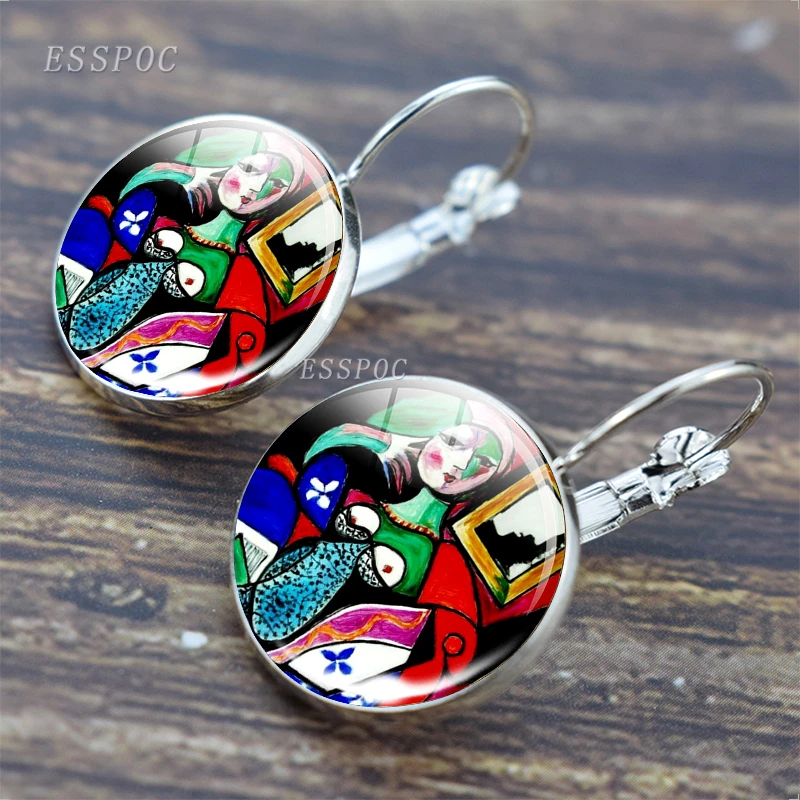 Серьги-подвески в простом стиле с изображением Сальвадора Дали | Украшения и