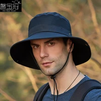 summer breathable mesh beach boonie hats man wide brim sun protection ultraviolet proof collapsible bucket fishing hat outdoors