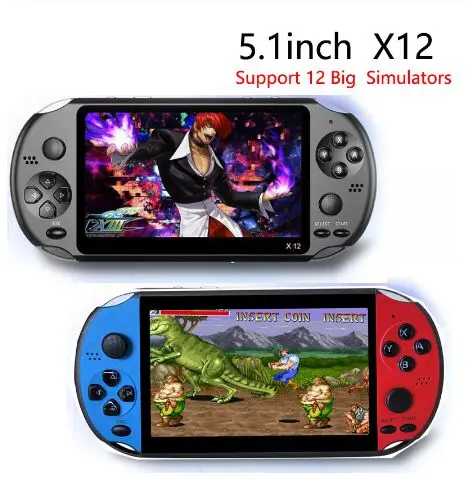 Портативная мини-консоль X12 С ЖК-дисплеем 5 1 дюйма Карманная игровая
