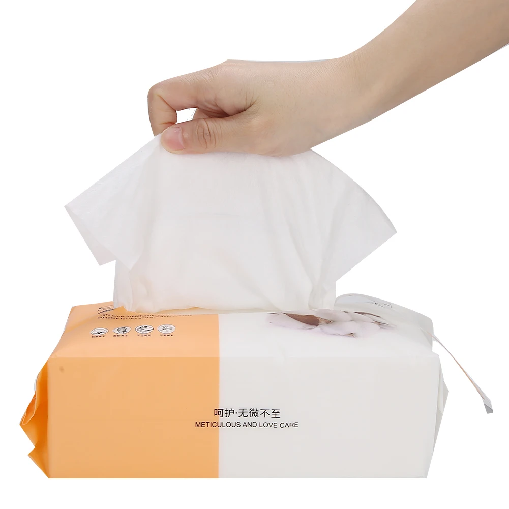 100 шт./пакет влажной и сухой двойного Применение Бумага Полотенца очищение макияж