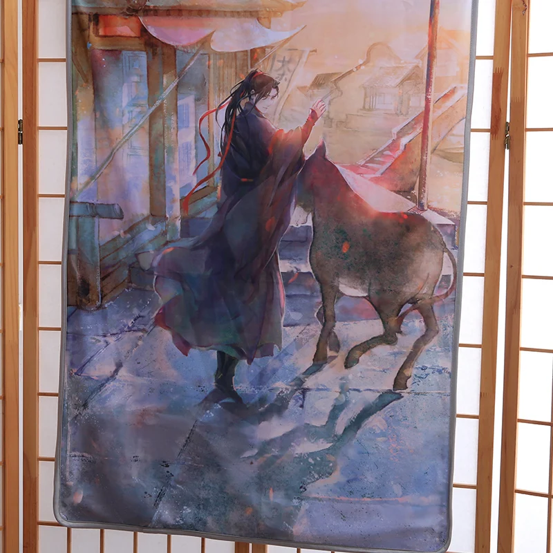 Grandmaster of Demonic культивирование Wei Wuxian Lan Wangji MDZS плюшевое одеяло зимнее