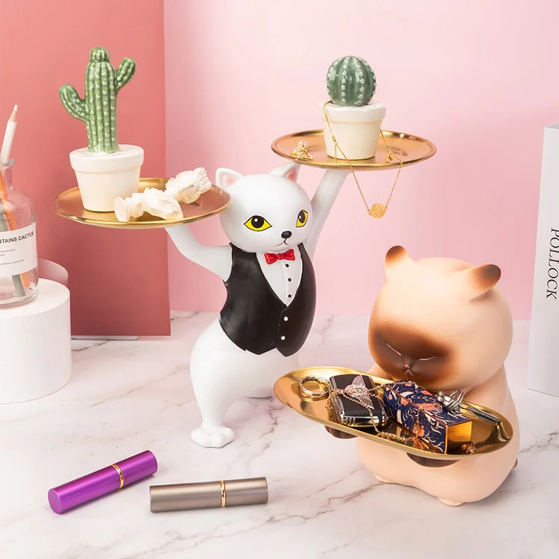 

Роскошный поднос из каучука в скандинавском стиле с изображением кошки