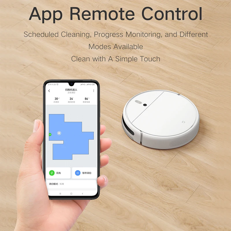 

Xiaomi Mi Robot Vacuum Cleaner 1C Electric Mop for Home Smart Wireless Sweeping Cleaning MIJIA Carpet Dust Robotic Collector