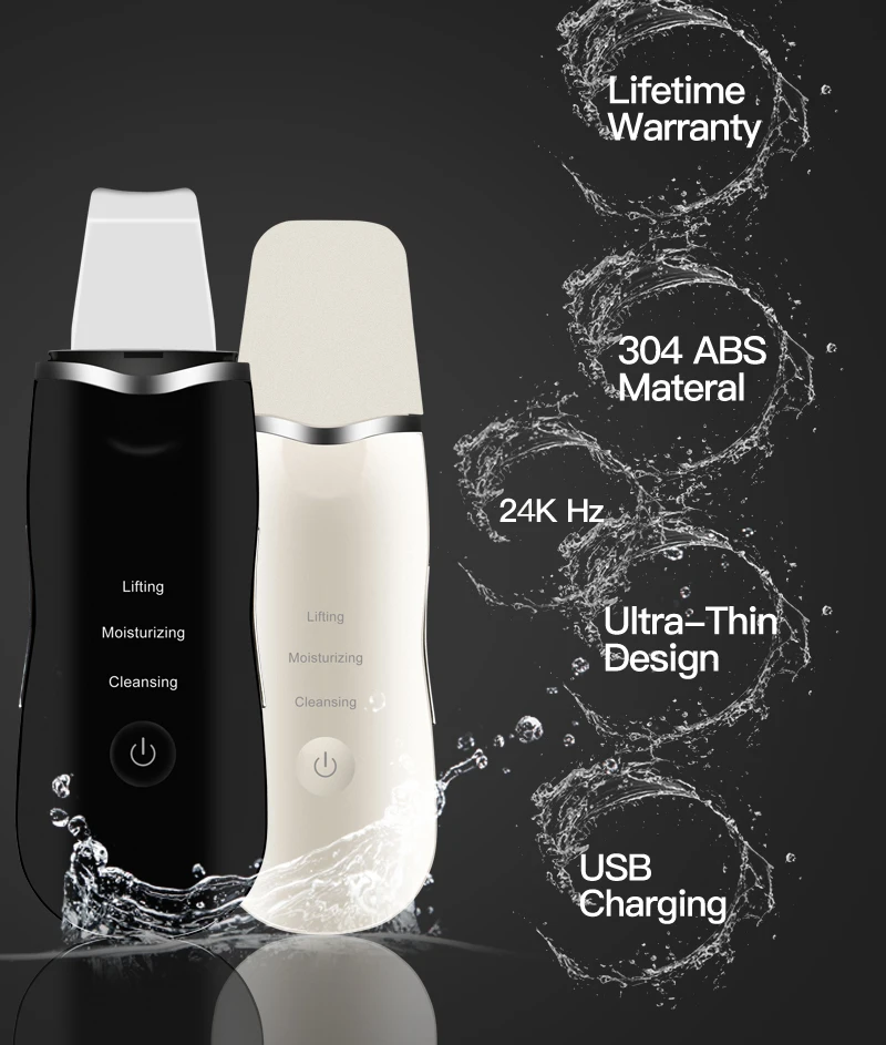 ультразвуковая чистка лица скруббер для удаления грязи и угрей морщин точечный