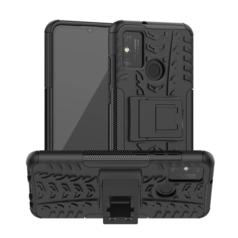 

Silicone Hybrid Armor Case For For Honor 9A 8A 7A 9X 8X 7S 8S 8C 7C Pro Honor 8 9 10 20 Lite i 10i 20S Phone Holder Stand Cover