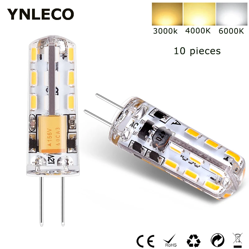 Светодиодная мини-лампа G4 3014 SMD с углом свечения 360 10 шт. | Освещение