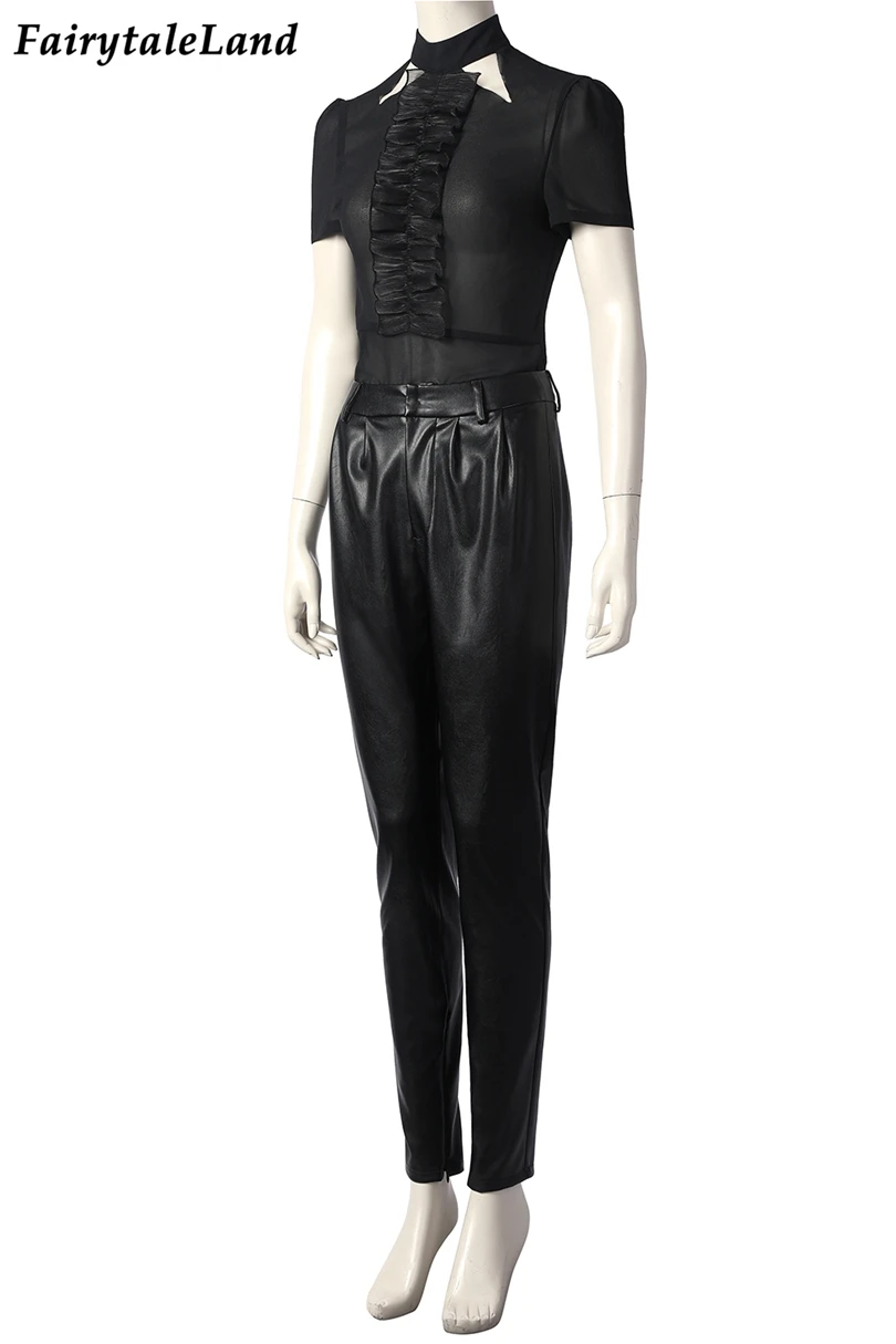 Костюм крееллы на Хэллоуин 2021 косплей королева зла черно-белое пальто вечернее