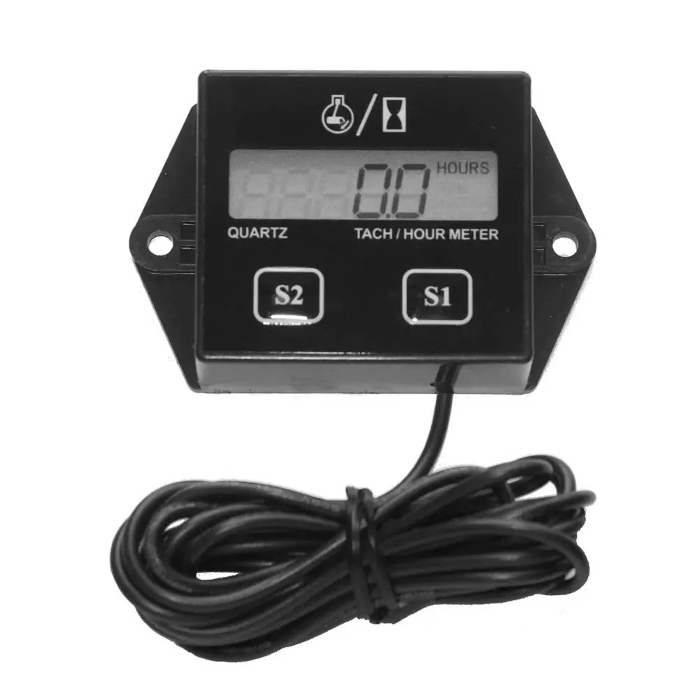

Digital Engine Tach Hour Meter Tachometer Gauge Engine RPM LCD Display For Motorcycle Motor Stroke Engine Car Boat Lawn Mower