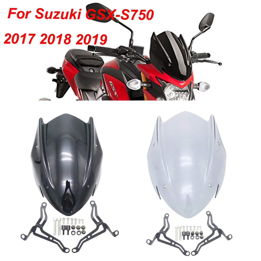 Ветровой экран на лобовое стекло с кронштейном для Suzuki GSX S750 GSXS750 S GSXS 750 2017 2018 2019