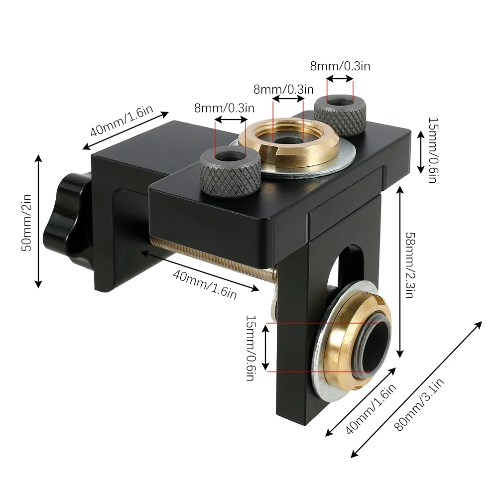 Набор 3 в 1 регулируемый съемный направляющий перфоратор для древесины