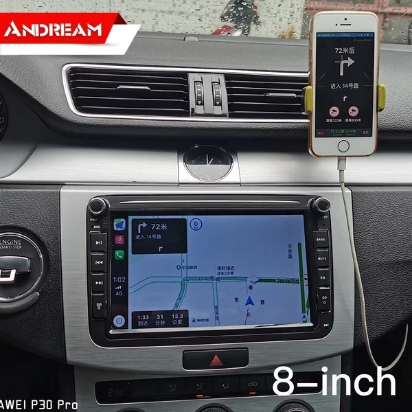8 &quotАвтомобильный мультимедийный плеер 2 Din с CarPlay и Android авто для Skoda Fabia Praktic