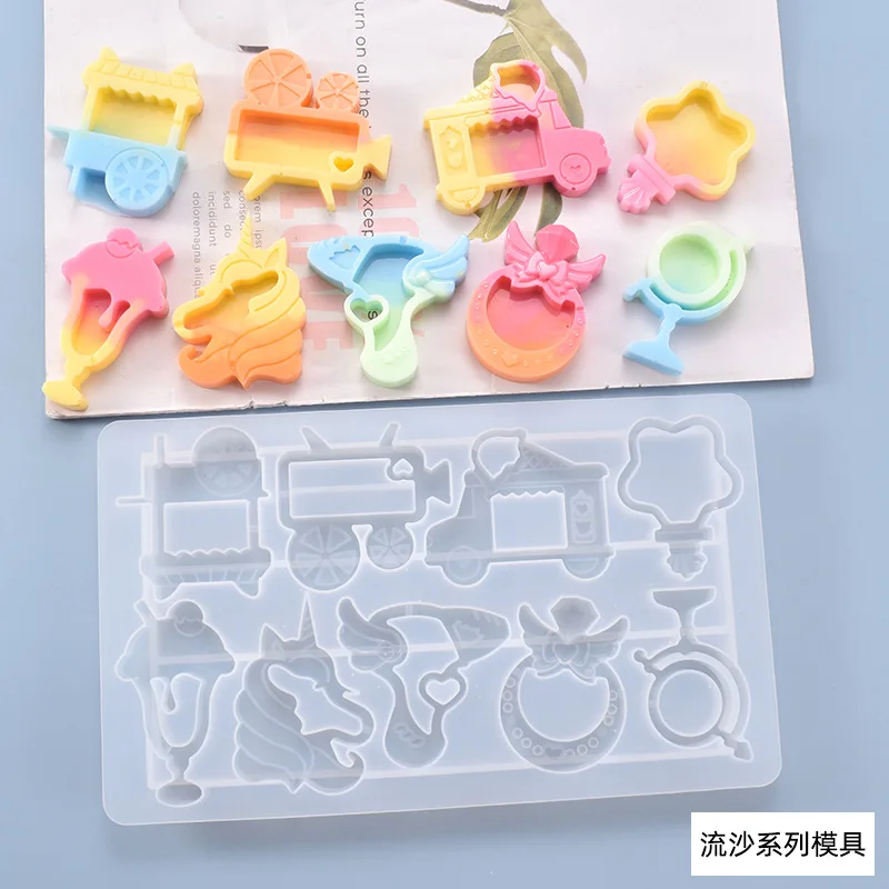 DIY ювелирные изделия из кристаллов силиконовые формы мультфильм Песок Шейкер