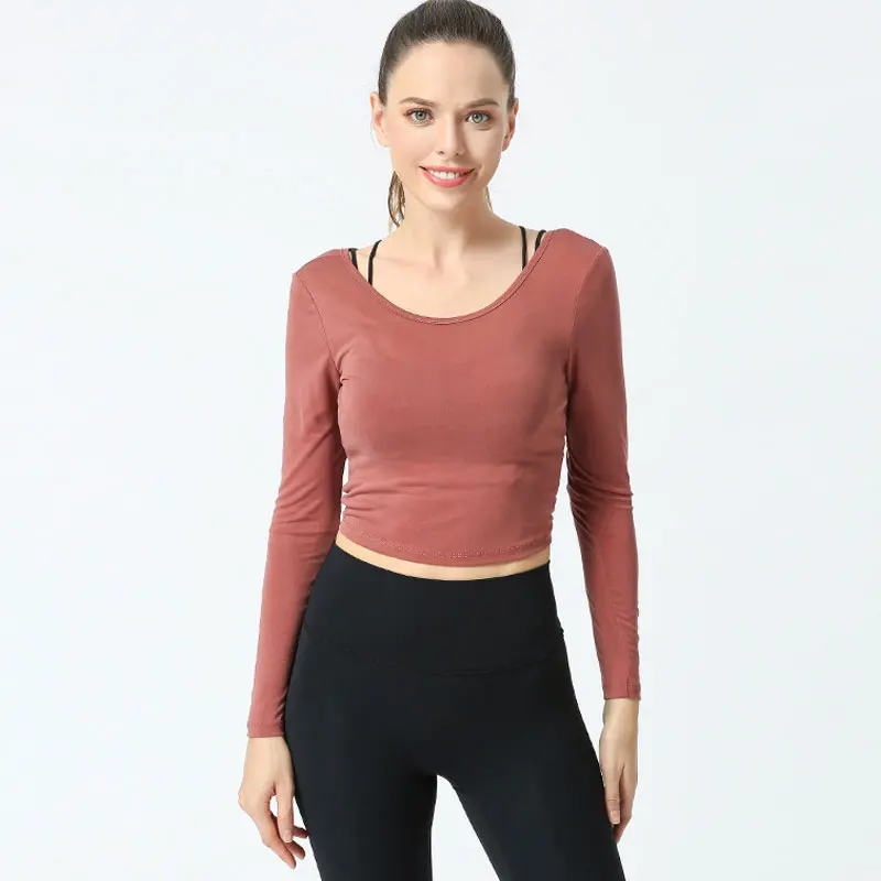 

Yoga Tops Women Sportswear Air Mesh Long Sleeve Yoga Shirt Running Jogging Sport Tops Fitness Workout Gym Clothing Women
