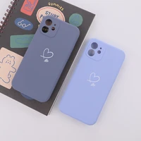 fashion love heart pattern phone case for iphone11 12 pro x s xr max shockproof silicone candy color cover
